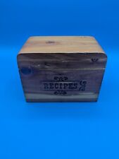 Vintage Wood Recipe Box Fits 4” x 6” Index Cards  picture