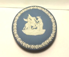 Wedgwood Jasperware Blue/White Muses & Pegasus Round Dish - Great Condition picture