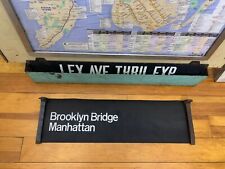 R21 NY NYC SUBWAY ROLL SIGN BROOKLYN BRIDGE HISTORICAL DESTINATION MANHATTAN ART picture