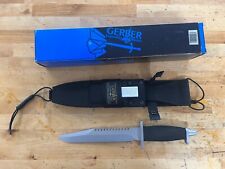 GERBER USA BMF SURVIVAL KNIFE W/SHEATH AND COMPASS NEVER USED EXCELLENT COND. picture