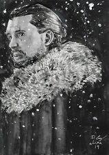 JON SNOW 8X12 ORIGINAL ART DRAWING PINUP PAGE COMMISSION SKETCH GAME OF THRONES picture