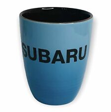 Subaru Car Coffee Mug Brown Inside Ombré Light to Dark Blue Turquoise Shading picture