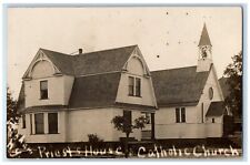 1910 Priest House Catholic Church Eden New York NY RPPC Photo Antique Postcard picture