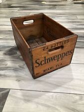 Schweppes Wood Crate  Miami Florida 1954 Great Condition picture