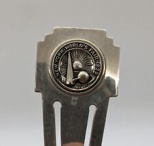 Vtg 1939 New York World's Fair Metal Bookmark Souvenir picture