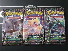 3x Pokemon Storm on the Firmament Booster - NEW & ORIGINAL PACKAGING Sealed - 2018 - German  picture