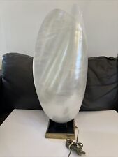 Roger Rougier 1970 Single Modernist Table Acrylic Lamp Clam Shell Shaped picture