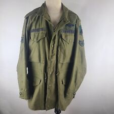 VTG  US Air Force Patched M-1951 Field Jacket OG 107 Green Sateen M Distressed picture
