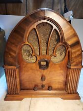 Antique Original Philco Model 90 Baby Grand Walnut Cathedral Tube Radio 1931 picture