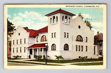 Clearwater FL-Florida, Methodist Church, Religion, Vintage c1929 Postcard picture