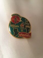 Vintage Always Coca Cola Pin 1996 Atlanta Olympic Games 100 badge green red gold picture