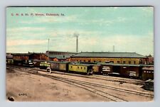 Dubuque IA-Iowa, CM & Street P Shops, Antique, Vintage Postcard picture