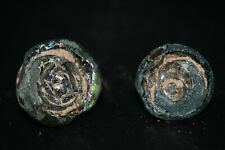 Genuine Pair of Ancient Roman Glass Chess Pieces Circa 4th Century AD picture
