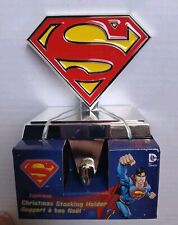 Superman Silver S Logo Christmas Stocking Hanger StatueSuperman Kurt S.... picture