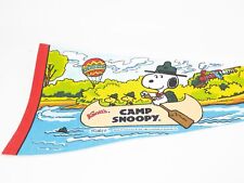 Knott's Berry Farm Peanuts Camp Snoopy Banner Flag Pennant Schulz, 1980s, Rare picture