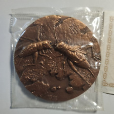 1pc China Shanghai Cricket Embossed Medallion Diameter of 80mm Copper Collection picture