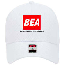 BEA British European Airways Old Logo Adjustable White Mesh Baseball Cap Hat New picture