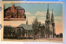 Postcard NM New Mexico Albuquerque Immaculate Conception Church And School picture
