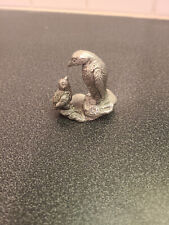 Royal Selangor Pewter Penguins on Rock 1994 #54-7427 Mom with Baby Chick picture