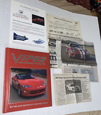 Vintage 1993 Viper Hardcover Pure Performance Dodge Consumer Guide PLUS Articles picture