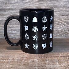 1996 Warner Bros. Black Logo Glass Coffee Mug Cup for Warner Bros Studio (Store) picture