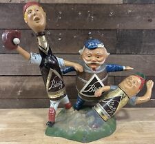 Vintage Blatz Beer Cast Iron Baseball Players Advertising Statue picture