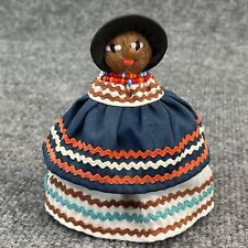 Vintage Seminole Native American Doll 4-1/2” Palmetto Fiber Hand Made picture