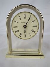 Howard Miller Model 613-118A Desk Mantle Clock Gold Finish Quartz picture
