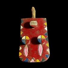 mask Face African Tribal Face Hand Carved Vintage Wall Hanging Grebo War-9871 picture