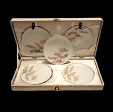 Vtg Box Set 5 Signed Fukagawa Japanese Hand Painted Porcelain Floral Plates 5