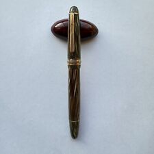 Montblanc 144G Green Striated Celluloid, 1950s, Good Condition picture