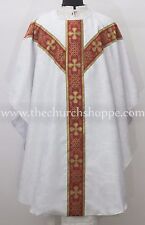 WHITE Gothic vestment and  stole set Gothic chasuble casula casel picture
