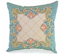 Katherine's Collection Treasures Of The Sea Lattice Design Pillow NEW 30-930179 picture