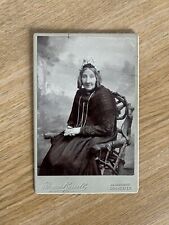 Antique Cabinet Card Woman in Wooden Chair Photograph Thomas Russell Chichester picture