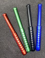 LOT OF 4 SOLID ANODIZED ALUMINUM ONE HITTER PIPE DUGOUT BAT 3 INCH SALE PRICED picture