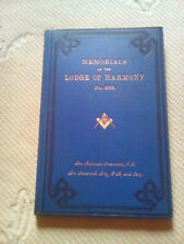 1894 Masonic Book Freemasonry Memorials of Harmony Lodge  picture