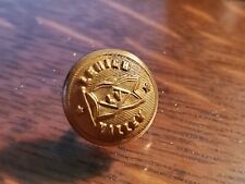 Vintage Original LEHIGH VALLEY Flag Railway Railroad Browning King BRASS Button picture