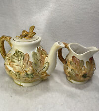 Hallmark Acorns and Autumn Leaves Teapot and Creamer picture