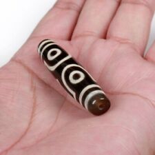 Exquisite Pure Tibetan Old Agate Dzi *3Eyed* Bead 0393 picture