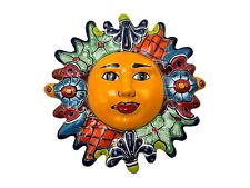Talavera Sun Face Mexican Pottery Folk Art Hand Painted Home Decor 12