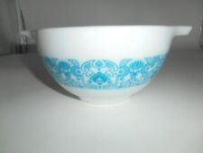 Excellent Pyrex Blue Horizon pattern 1 1/2 PT Cinderella Mixing Bowl 441 picture