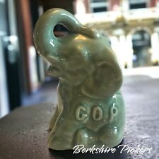 Vintage McCoy Ceramic Republican G.O.P.  Pale GREEN Elephant Coin Bank picture