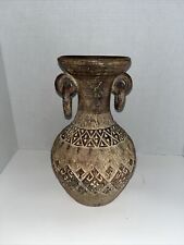 Mid 20th Century Latin American Clay Vase With Rings Handles picture