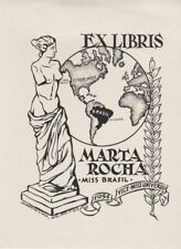 ex-libris Marta Rocha miss brazil (Alberto Lima, 1955) picture