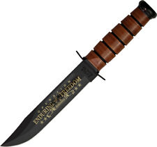 Ka-Bar US Army OEF Afghanistan Stacked Leather Fixed Blade Knife w/Sheath 9168 picture