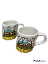 2 VTG INCLINE RAILWAY Slanted Souvenir Mug Cup Lookout Mountain Chattanooga TN picture