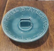 HOTEL STATLER NYC VINTAGE Ceramic Ashtray Advertising Tobacciana 5 In Round picture