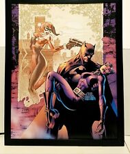 Batman Catwoman Harley Quinn by Jim Lee 11x14 FRAMED DC Comics Art Print Poster picture