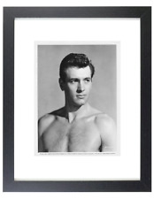 Actor Rock Hudson Classic Shirtless Matted & Framed Picture Photo Print picture