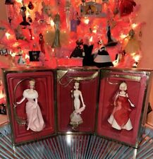 Vintage Barbie 2003, 2004, and 2005 Lenox Holiday Christmas Tree Ornaments picture